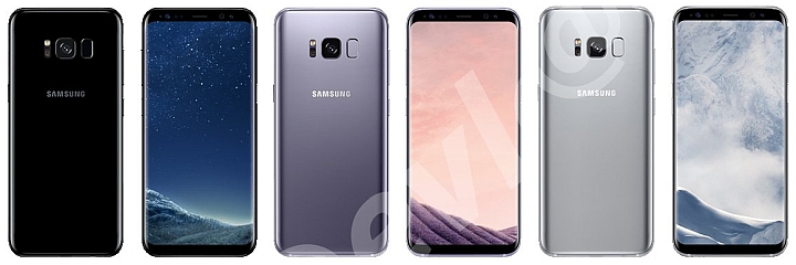 Samsung Galaxy S8 in Schwarz, Grau und Silber © twitter.com/evleaks